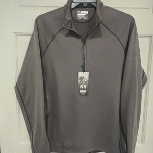 KUIU Men's XL Peloton Gray Quarter Zip Pullover